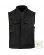 Gilet Moto Cuir Zolki Veste Biker Protection