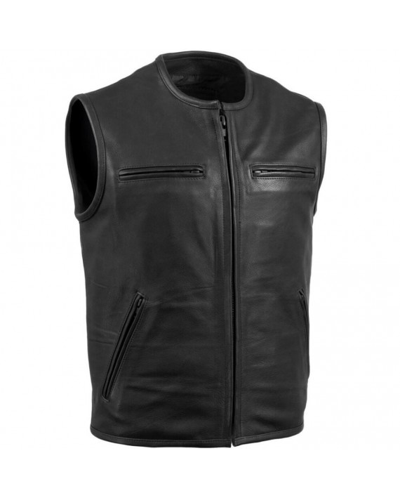 Gilet Moto Cuir Kutte Zolki Dallas