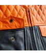 Kutte Cuir Moto Biker Orange Zolki